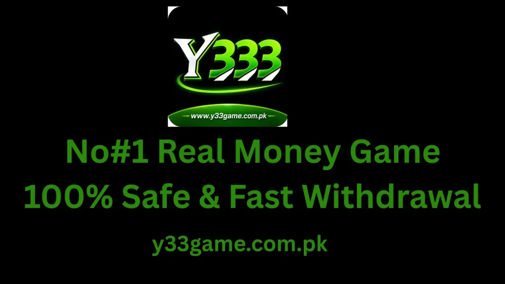Y333 Game official banner with safe and fast withdrawal tagline